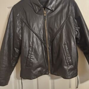 Women Vantage USA Bikers Dream Apparel  Leather 3M Thinsulate Motorcycle Jacket